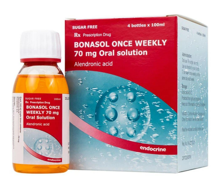 [T14401] Bonasol Once Weekly 70mg Oral Solution (H/4c/100ml) Date 03/2027