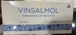 [T14576] Dung Dịch Khí Dung Vinsalmol Salbutamol 2,5mg/2,5ml Vinphaco (H/10o) Hộp bé