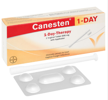 [T14659] Viên Đặt Canesten 1 Day 500mg Therapy Bayer (H/1v) Màu vàng