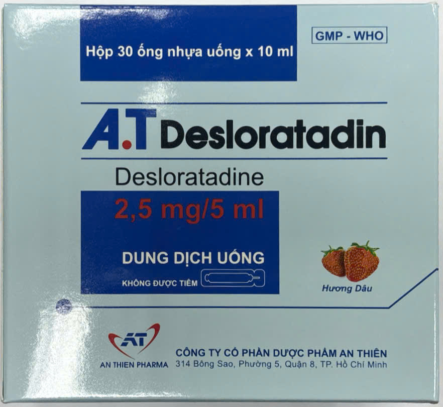 [T14668] A.T Desloratadin 2.5mg/5ml An Thiên (H/30o/10ml) Date 12/2027