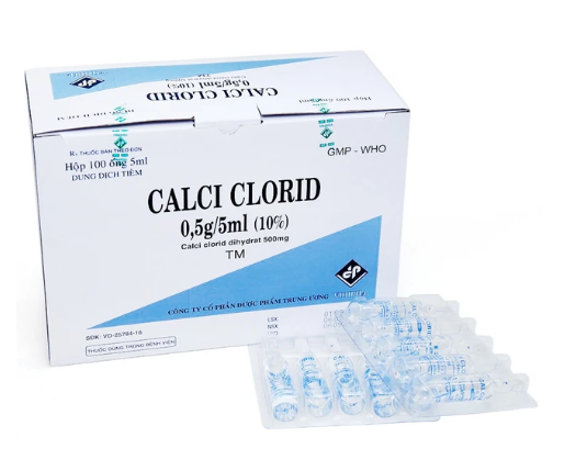 [T15104] Calci clorid 500mg/5ml tiêm Vidipha (H/100o/5ml))