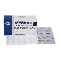 [T00058] Medrol 16mg Methylprednisolone Pfizer (H/30v) Date 05/2027