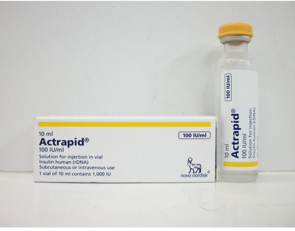 [T00141] Actrapid Insulin Human 100 Iu/ml Novo Nordisk (H/1o/10ml) Date 01/2026