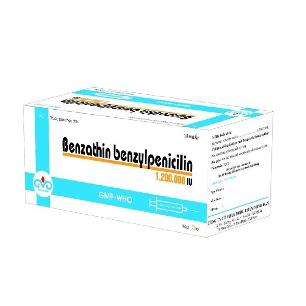 [T00543] Benzathine penicillin 1.200.000IU tiêm Minh Dân (H/10 lọ)