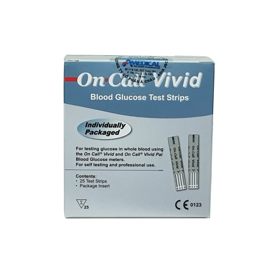 [T00556] Que Thử Đường Huyết On Call Vivid (H/25que)
