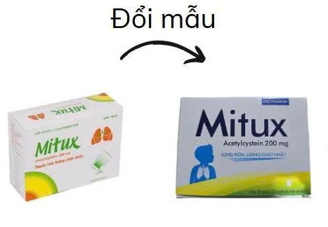 [T00667] Mitux Acetylcystein 200mg DHG Hậu Giang (H/24gói)