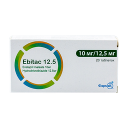 [T00800] Ebitac 12.5 10mr/12.5mr Farmak (H/20v) Date 10/2026