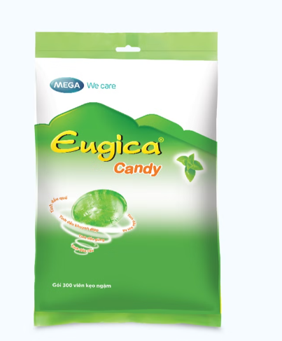 [T00947] Eugica Candy kẹo ngậm Mega (Gói/300v) 