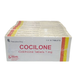[T00999] Cocilone Colchicine 1mg Brawn Ấn Độ (Cọc/10h/10v)