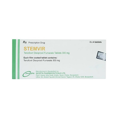 [T01394] Stemvir Tenofovir 300mg Incepta Băng La Đét (H/12v) Date 04/2027