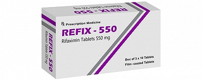 [T01420] Refix Rifaximin 550mg India (H/30v) Date 03/2027