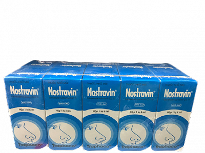 [T01574] Nostravin Xylometazoline HCl 0,05% Nhỏ Mũi Traphaco (Cọc/10lọ/8ml) Date 11/2027