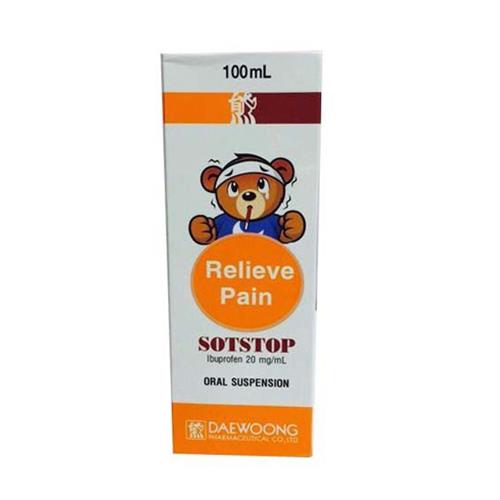 [T01671] Sotstop Ibuprofen 20mg/ml siro Daewoong Hàn Quốc (Lọ/100ml) 