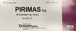 [T01798]  Pirimas Piracetam 1g/5ml Thuốc tiêm Hàn Quốc (H/10o/5ml) Date 02/2027