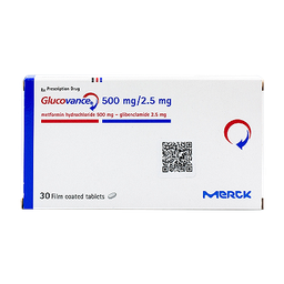 [T02030] Glucovance 500mg/2.5mg Merck (H/30v) 