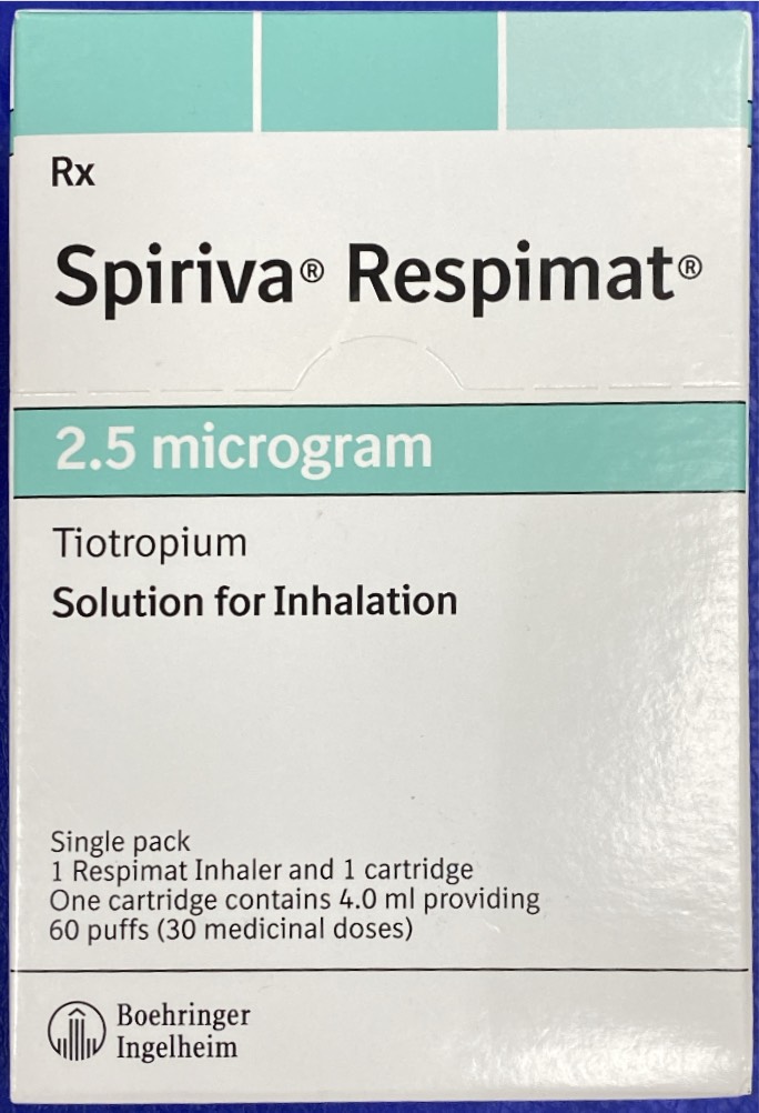 [T02553] Spiriva Respimat Tiotropium 2.5mcg xịt khí dung Đức (Lọ/60liều) Date 03/2027