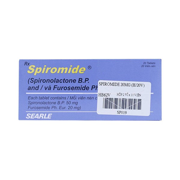 [T02560] Spiromide 50mg/20mg Pakistan (H/20v) Date 09/2026