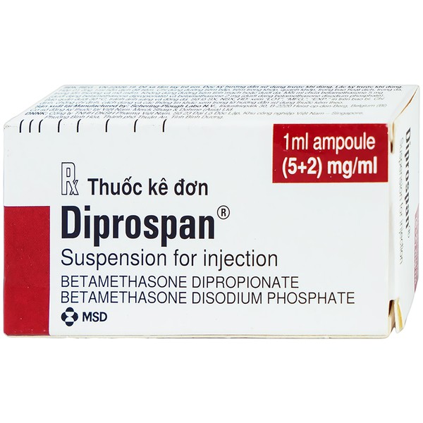 [T02584] Diprospan Betamethasone Tiêm Inj Belgium (H/1o/1ml) Date 10/2026