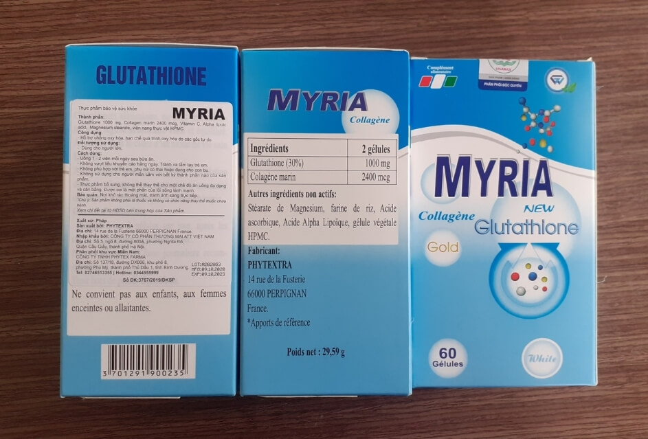 [T02870] Myria glutathione Pháp (Lọ/60v) 