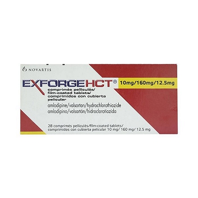 [T02934] Exforge HCT 10/160/12.5mg Novartis (H/28v) Date 09/2027