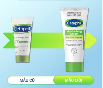 [T03092] Kem Dưỡng Ẩm Cetaphil Moisturizing Cream Face and Body Dịu Lành Cho Da Nhạy Cảm (Tuýp/50g)