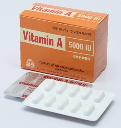 [T03120] Vitamin A 5000IU Mekophar (H/100v) Date 12/2027