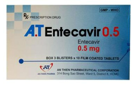 [T03515] A.T Entecavir 0.5mg An Thiên (H/30v) Date 12/2027