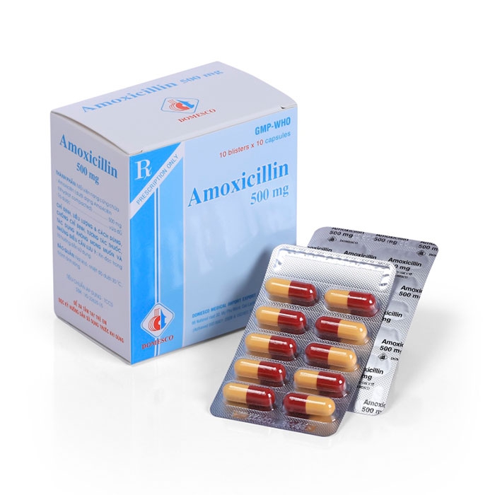 [T03722] Amoxicillin 500mg Đồng Tháp (H/100v) date 02/2027