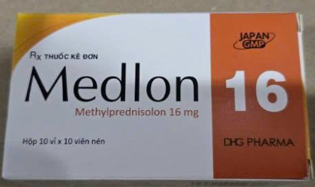 [T04044] Medlon Methylprednisolone 16mg DHG Hậu Giang (H/100v) 