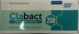 [T04621] Clabact Clarithromycin 250mg DHG Hậu Giang (H/20v)