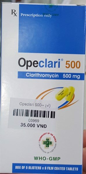 [T05032]  Opeclari Clarithromycin 500mg OPV (H/30v) Date 06/2027