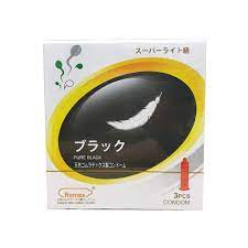 [T05277] Bao cao su Romax Pure Black Nhật Bản (H/3cái)