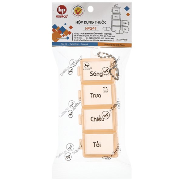 [T05361] Hộp nhựa đựng chia liều thuốc sáng trưa chiều tối