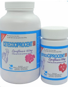 [T05427] CetecoCiprocent Ciprofloxacin 500mg TW3 (Lọ/100v) 