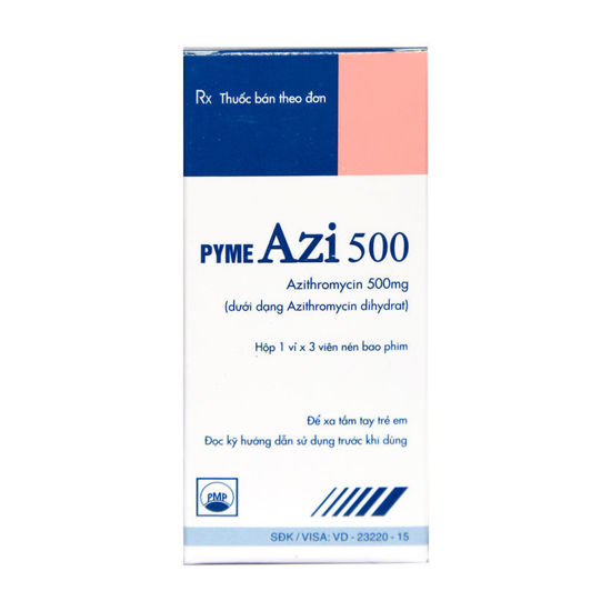 [T05742] PymeAzi 500 Azithromycin 500mg Pymepharco (H/3v) Date 06/2026
